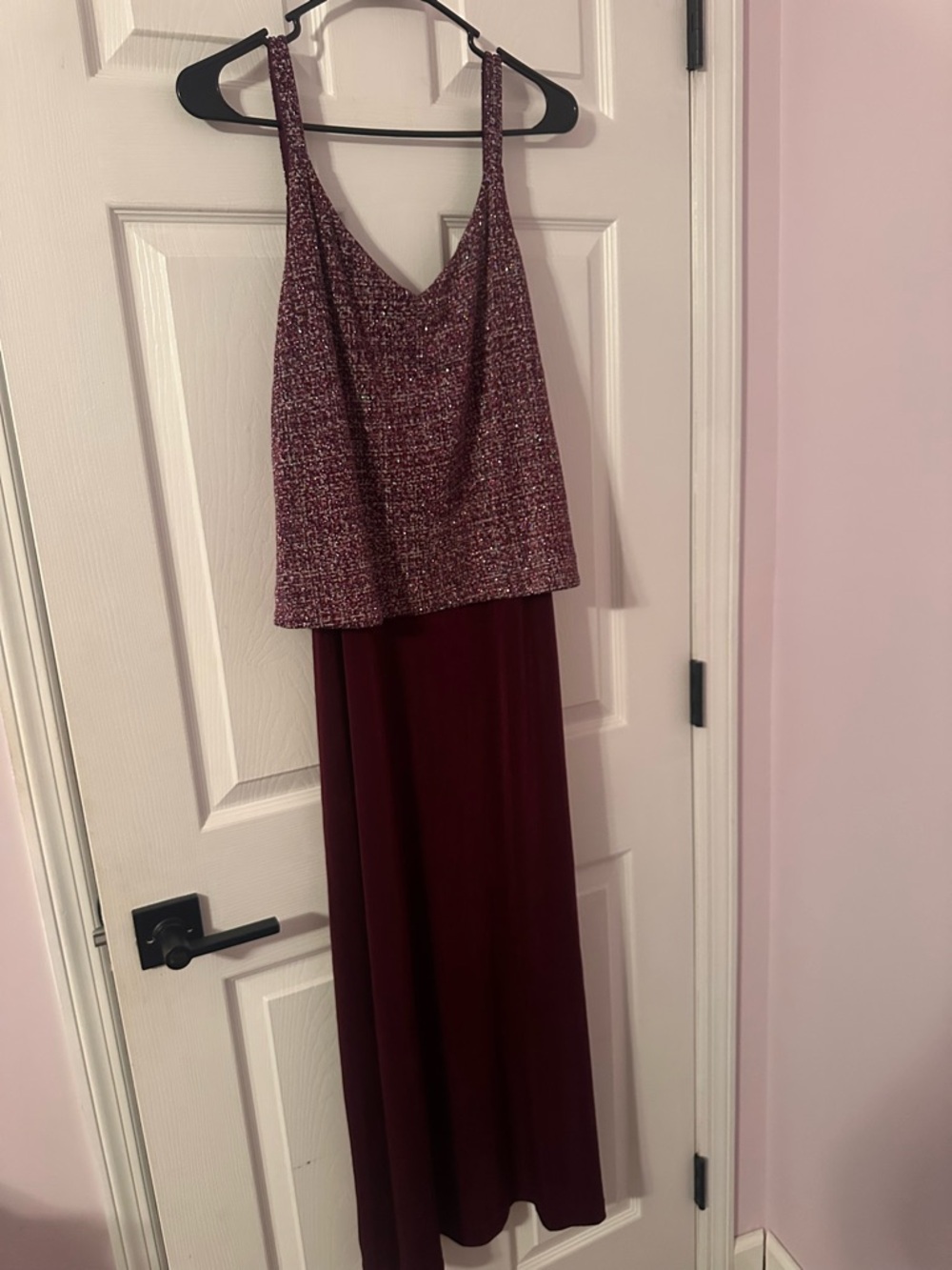 Alex Evenings Metallic Plum Two-Piece Evening Ensemble
